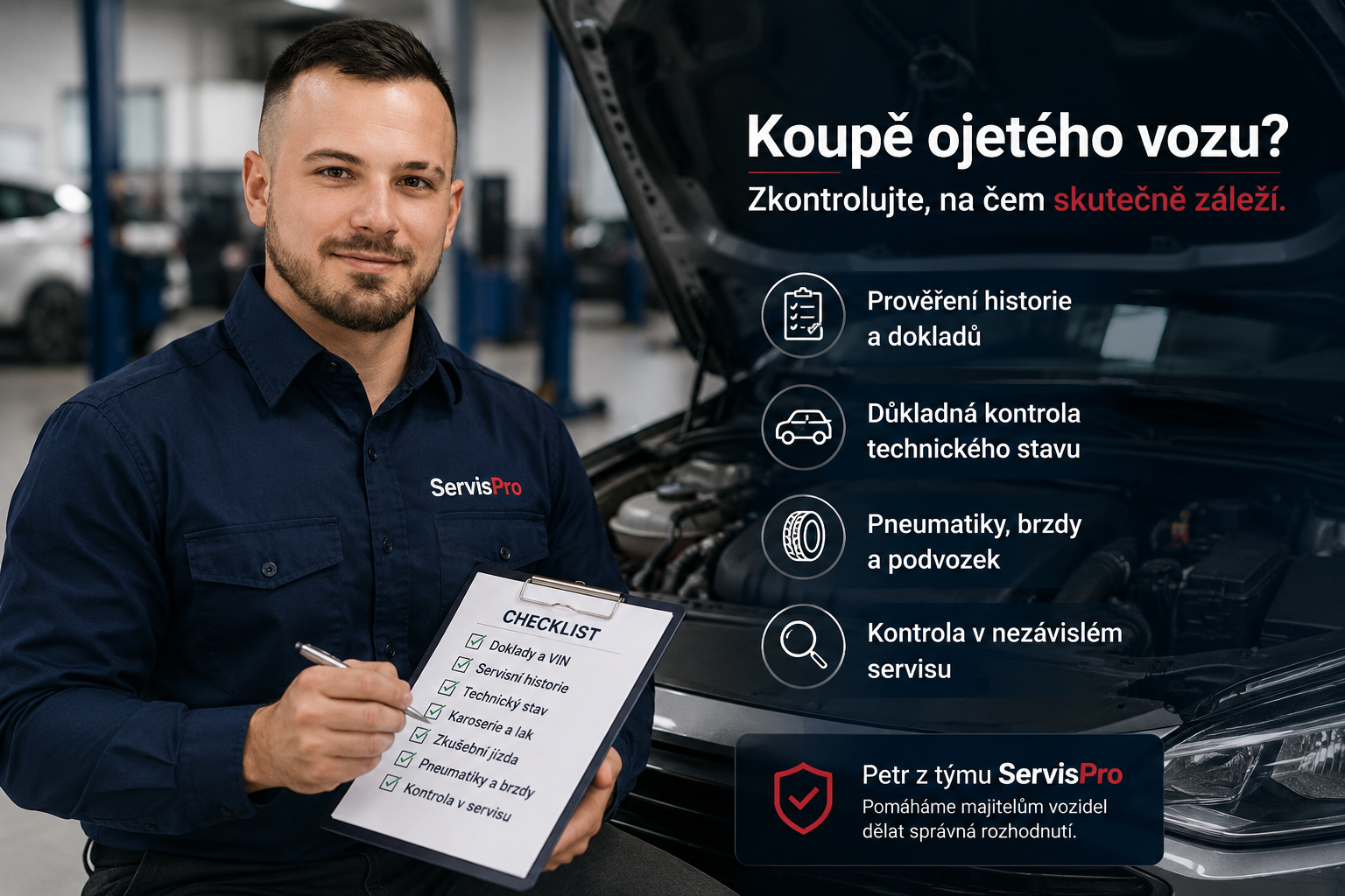 Petr ze ServisPro radí: Co zkontrolovat při koupi ojetého vozu